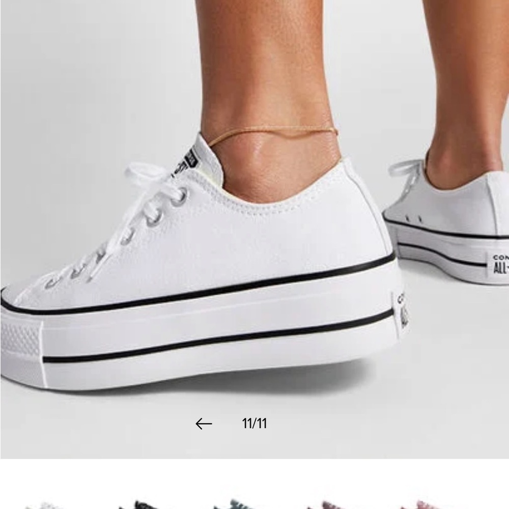 Converse White Low-Top Sneakers - Picture 2 of 8